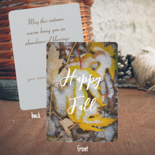 Cartão Folhas Amarelas Felizes