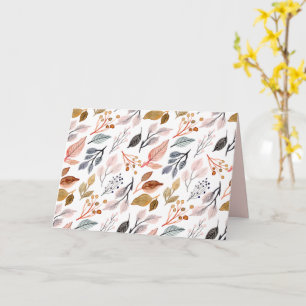 Cartão folhas de árvores