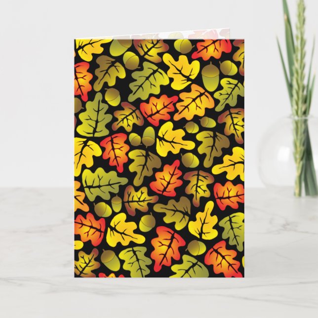 Cartão Folhas de carvalho (Frente)