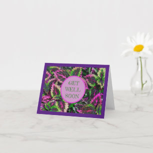 CARTÃO FOLHAS DE COLEUS /RECUPERE-SE LOGO/  PERSONALIZÁVE