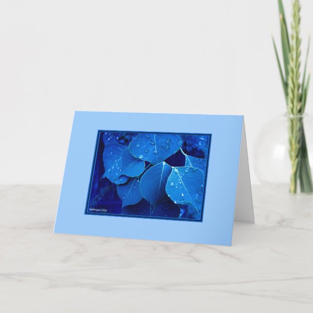 Cartão Folhas de inverno (Frente)