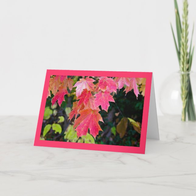 Cartão Folhas de outono (Frente)