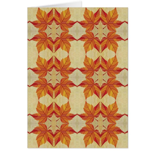 Cartão Folhas de outono (Frente)
