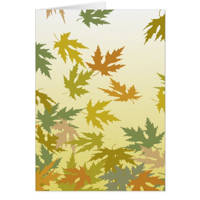 Cartão Folhas de outono (Frente)