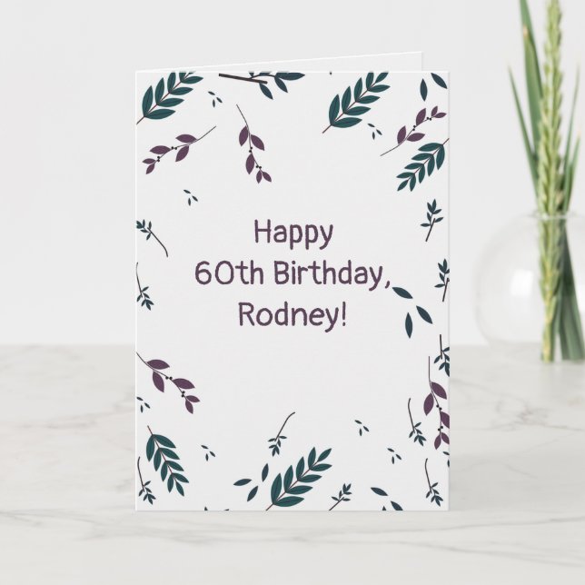 Cartão Folhas de outono Editáveis (Frente)