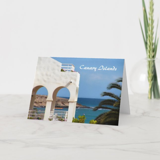Cartão Folhas de Palmeira Yucca Tropical com Efeito de Pi (Frente)