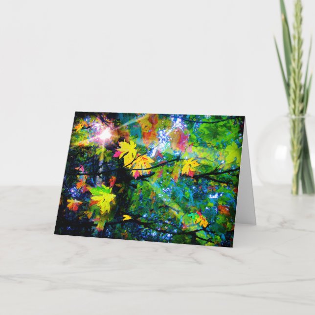 Cartão Folhas de setembro (Frente)