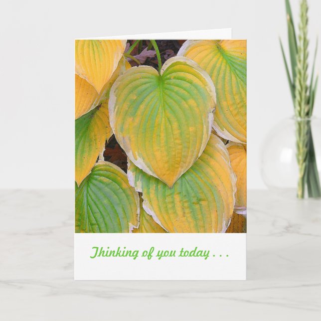 Cartão "Folhas De Verde limão E De Marigold (Frente)