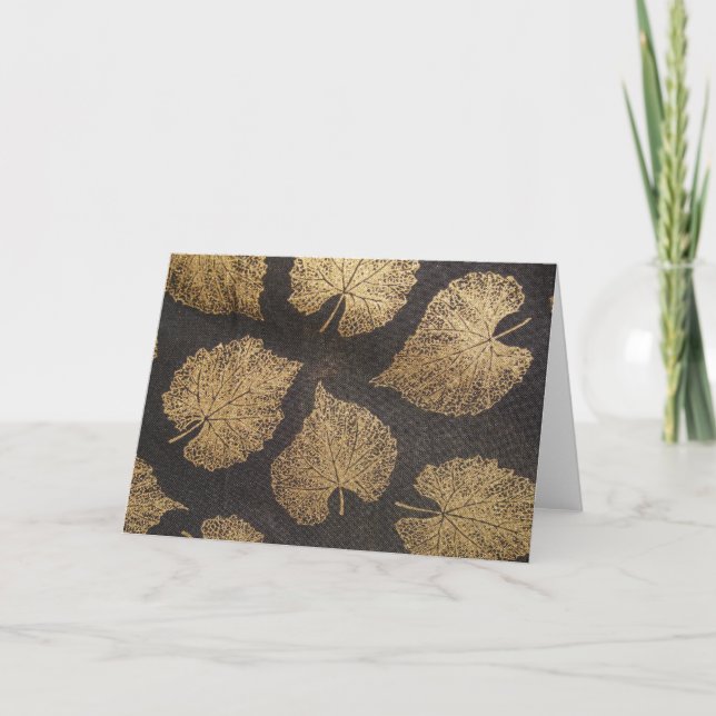 Cartão Folhas Douradas (Frente)