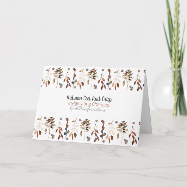 Cartão Folhas E Berries (Frente)