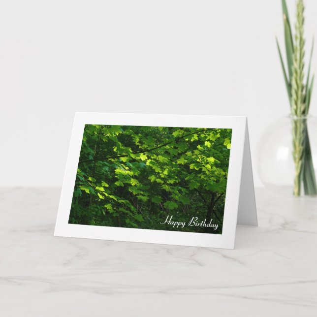 Cartão Folhas em Primavera (Frente)