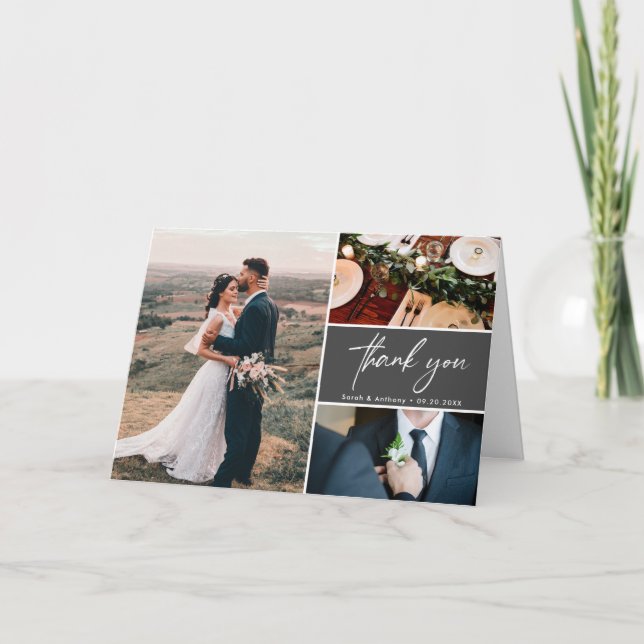 Cartão Folhas Personalizadas de Casamento de Cinzas de Mo (Frente)