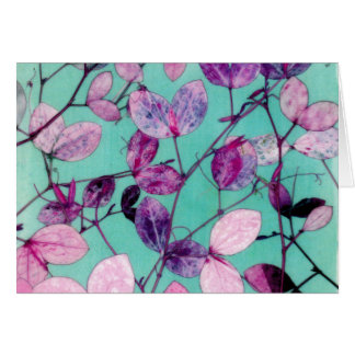 Cartão Folhas selvagens da ervilha doce