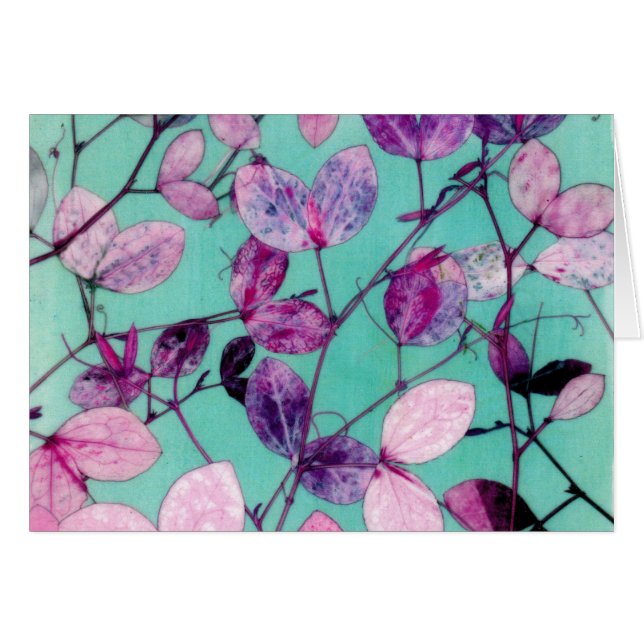 Cartão Folhas selvagens da ervilha doce (Frente Horizontal)