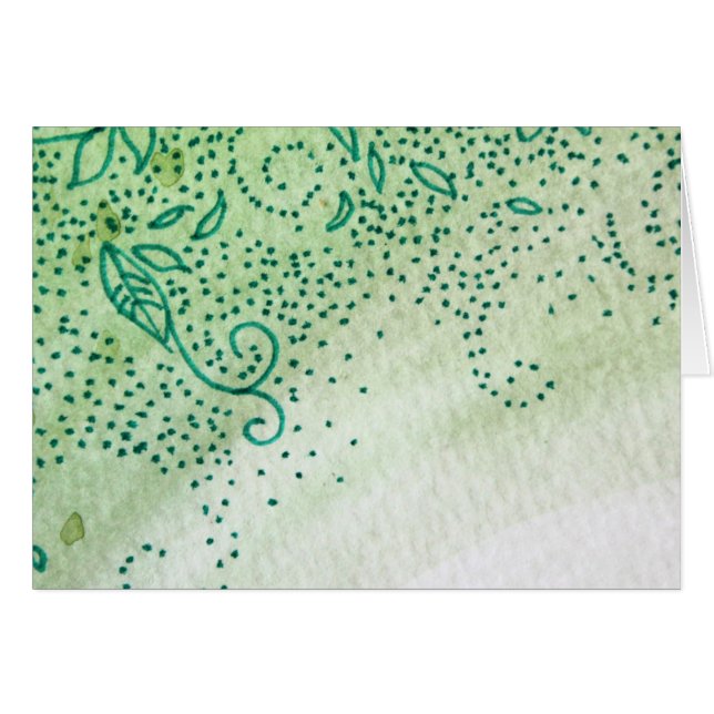 Cartão Folhas verdes (Frente Horizontal)