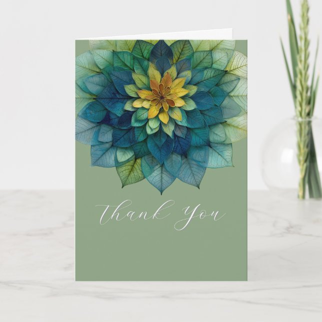 Cartão Folhas Vivas | Mandala (Frente)