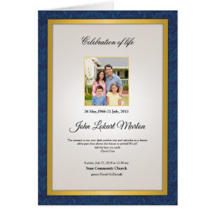 Cartão Folheto fúnebre do modelo