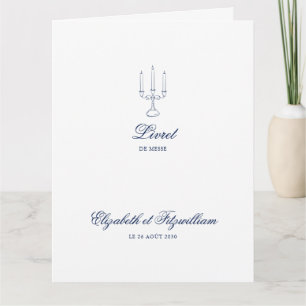 Cartão Folheto/Programa de Casamento de Esquetes Minimali