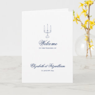 Cartão Folheto/Programa de Casamento de Esquetes Minimali