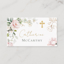 Cartão Foliage Place para Rosas Rosa Batismo