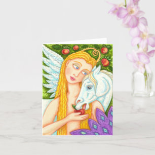Cartão FOLK ART PEGASUS E EVENTOS NO JARDIM DE EDEN Vazio