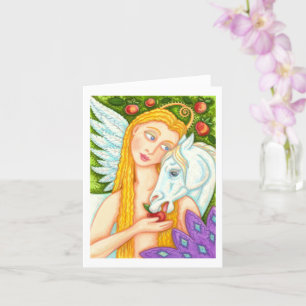 Cartão FOLK ART PEGASUS E EVENTOS NO JARDIM DE EDEN Vazio