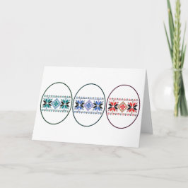 Cartão Folk Design Easter Eggs