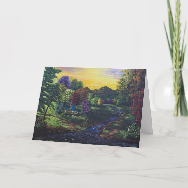 Cartão Folks' Cabin Greeting Card (Frente)