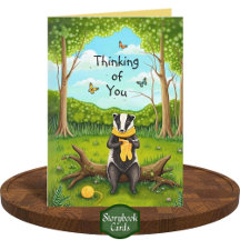 Folksy Forest Badger Crochet Sock Pensando em você