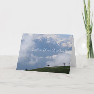 Cartão Follow Your Dreams custom greeting cards