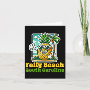 Cartão Folly Beach South Carolina Sc Cute Pineapple Thumb