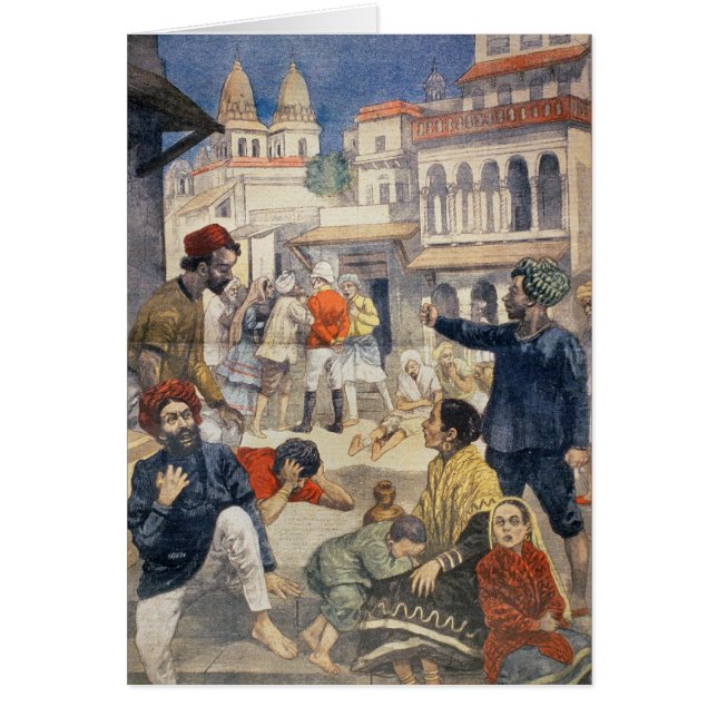 Cartão Fome em India (Frente)