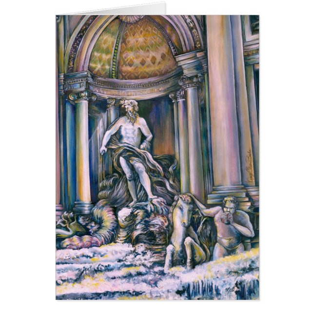 Cartão Fontana Di Trevi, Roma, Itália (Frente)