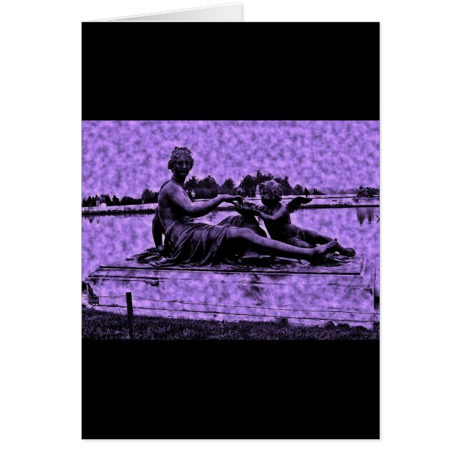 Cartão Fonte Antiga de Versalhes da Foto (Frente)