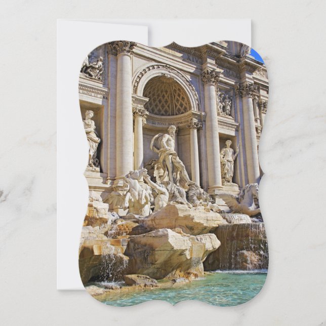 Cartão Fonte de Trevi Roma Fotografia (Frente)