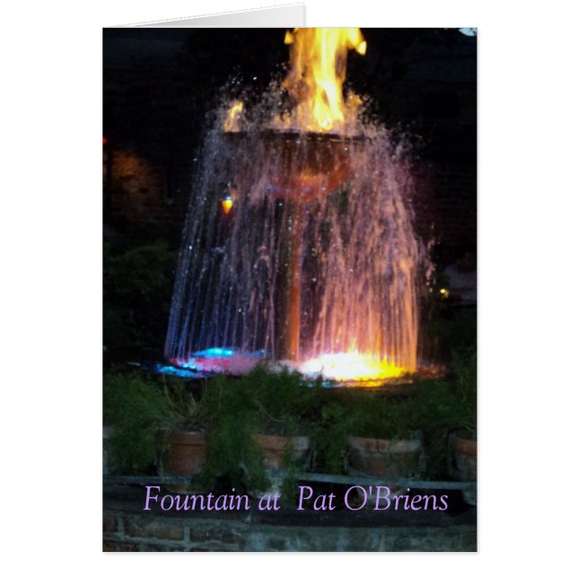 Cartão Fonte na pancadinha O'Briens Nova Orleães (Frente)