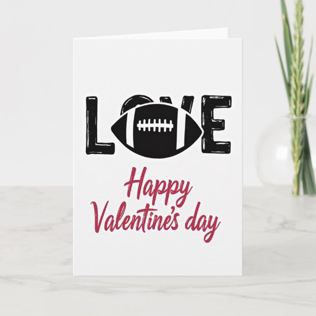 Cartão Football Love Valentine Card (Frente)