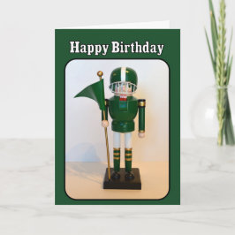Cartão Football Player Nutcracker Happy Birthday