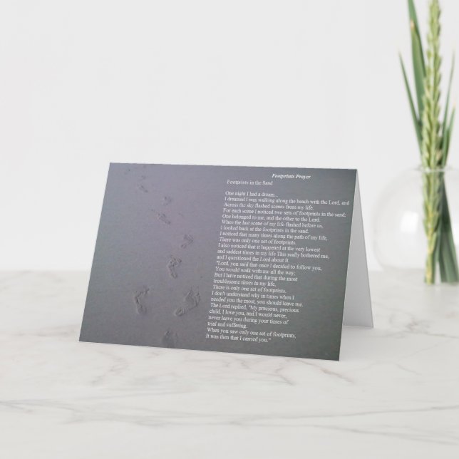 Cartão Footprints Greeting Card (Frente)