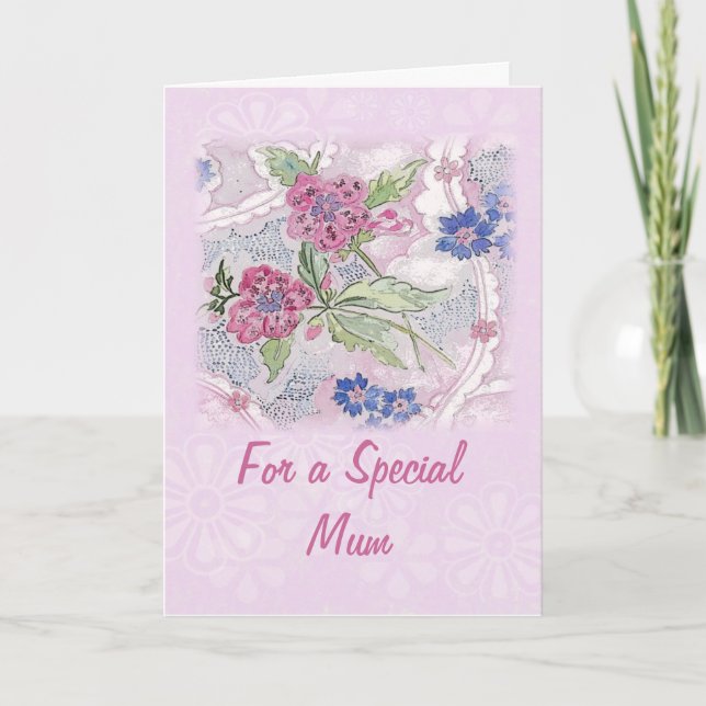 Cartão For a Special Mum Mother's Day Card (Frente)