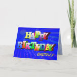 Cartão For brother  Bright bubbles birthday card<br><div class="desc">A rainbow of colorful letters for a happy birthday card</div>
