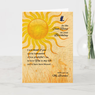 Cartão for Brother Sentimental Sunrise Birthday