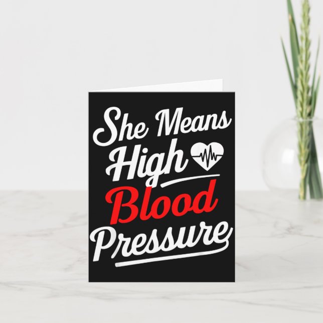 Cartão For Couples _ She Means High Blood Pressure _ Funn (Frente)
