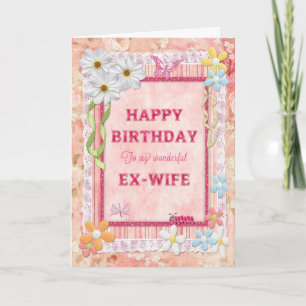 Cartão For ex-wife, craft birthday card