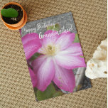 Cartão For Grandmother Pink Clematis Floral Birthday<br><div class="desc">A lovely,  floral themed birthday card for a special grandmother that features the photo image of pretty,  pink Clematis flowers. Select from matte or glossy style card.</div>
