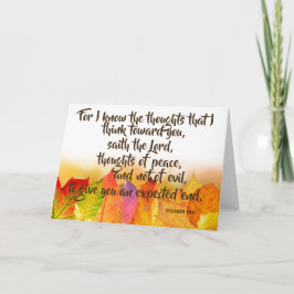 Cartão For I know the Thoughts Jeremiah KJV Scripture
