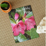 Cartão For Mom Red Rhododendrons Floral Birthday<br><div class="desc">Floral themed birthday card for Mom that features a photo image of lovely,  red Rhododendron flowers. Select from matte or glossy style card.</div>