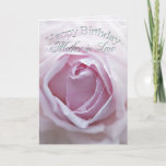 Cartão For mother-in-law,  Birthday card with a pink rose<br><div class="desc">A delicate pale pink rose in close up. A gorgeous Birthday card that you can customize to convey your own sentiments.</div>