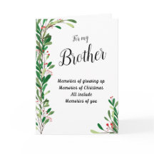 For My Brother Holiday Berry Botanical Christmas