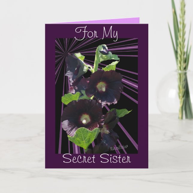 Cartão For My Secret Sister-customize any occasion (Frente)